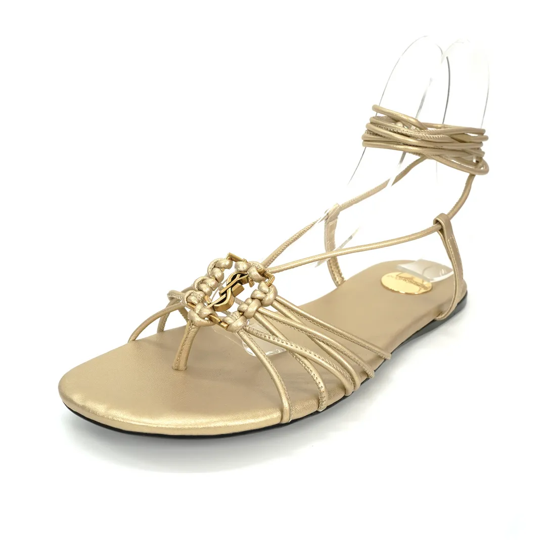 👟👟Ex-factory price 520👟👟 Yves Saint Laurent (YSL for short) - Design style: It adopts the classic clip-on style, with multiple leather straps of different colors intertwined, showing a unique weaving feel. The strap design at the ankle adds sexiness and casualness. It is the highlight of fashionable holiday style or daily casual matching.   - Iconic element: There is a golden YSL classic letter logo decoration in the middle of the shoe body, which is highly recognizable and highlights the brand identity, injecting a high-end fashion sense into the simple sandals.   - Material and color: Leather is the main material, with a delicate texture. The colors such as brown and gold are retro and versatile, suitable for a variety of styles, showing the charm of French elegance and fashion. Size: 35-44 (42-44 is custom-made and cannot be returned or exchanged).